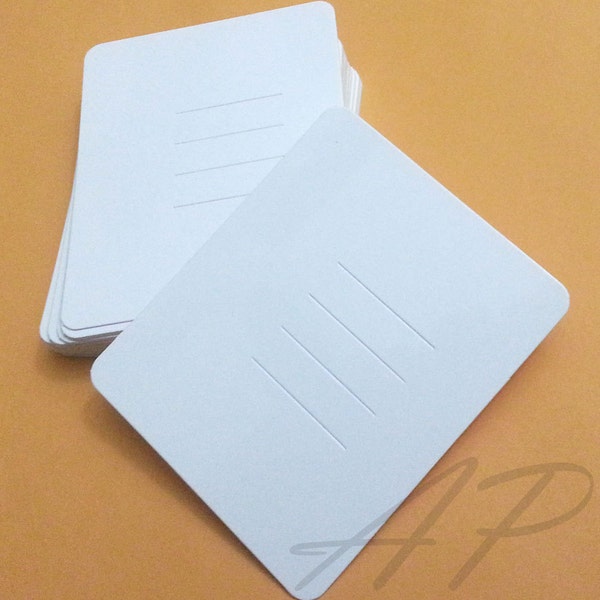 Customizable 50 pcs of Blank Hair Clip Display Card in Cardstock Paper for Accessory and Jewelry for DIY