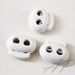 20pcs White Oval Bean Cord Lock Stopper, Spring Buckle, Cord Toggle Lock, Belt Buckle, Rope Buckle, Purse Buckle, Connector Buckle, in White