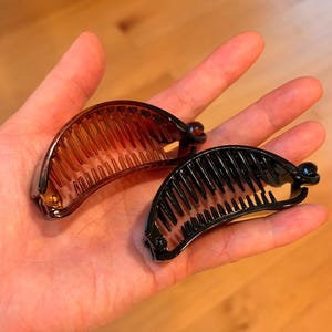 Brown Hair Claw Clip - 3" Glossy Resin Acetate Ponytail Clamp - Premium Medium Jaw Clip for  Medium Thick Hair Boutique Styling Accessories