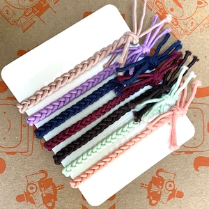 Handmade Braided Ponytail Holder Bracelet: Knotted Hair Tie