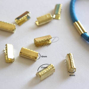 100pcs DIY Hair Ponytail Holder Pinch Crimps Connectors in Silver /Brass  Tone Crimps for DIY Accessory