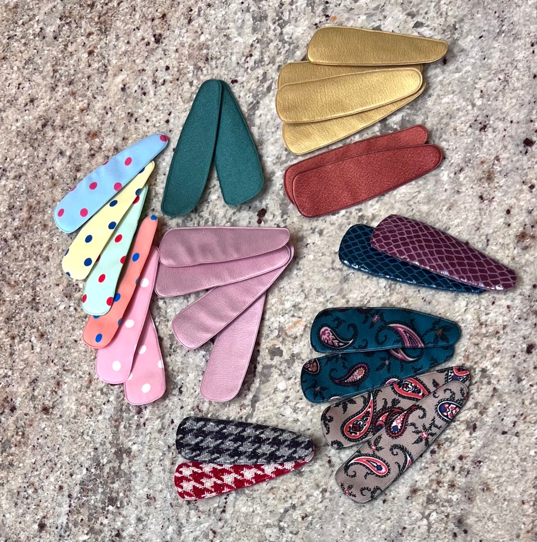 70mm Hair Snap Clip Cover Set in Various Design Etsy