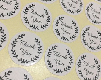 Thank You Seal Sticker Circle, Packaging, Sealing Envelope, Scrapbooking 35pc