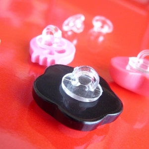 Clear Button Shank Back for Flatback, Cabochon, Bead, Button, Resin..10mm X 5mm