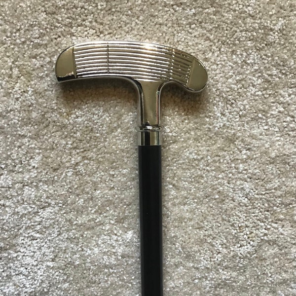 Golf Cane with Nickel Plated Handle