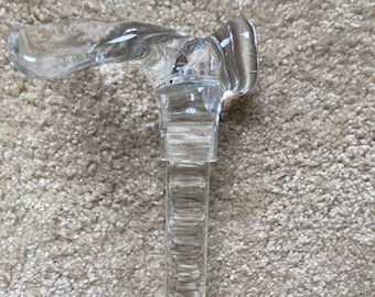Lucite Cane with Right Handed Palm Grip Handle