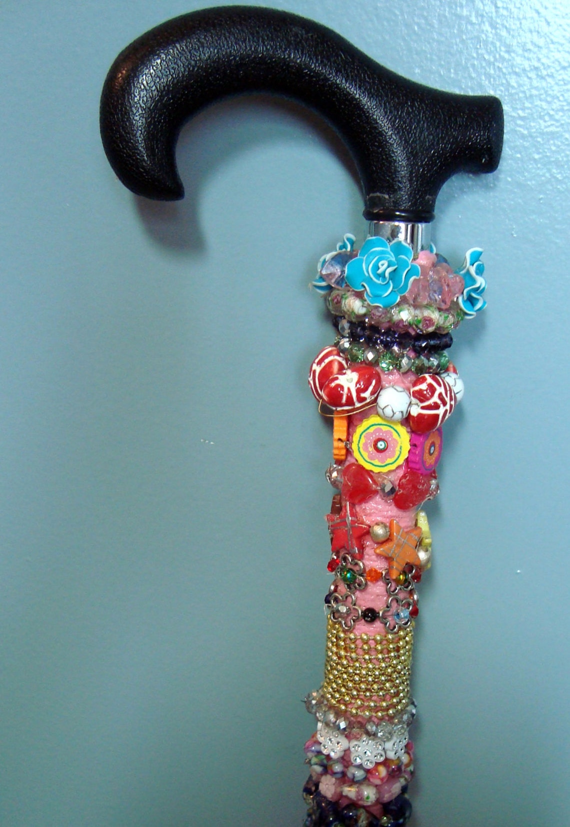 Decorative Beaded Cane and Walking Stick Etsy
