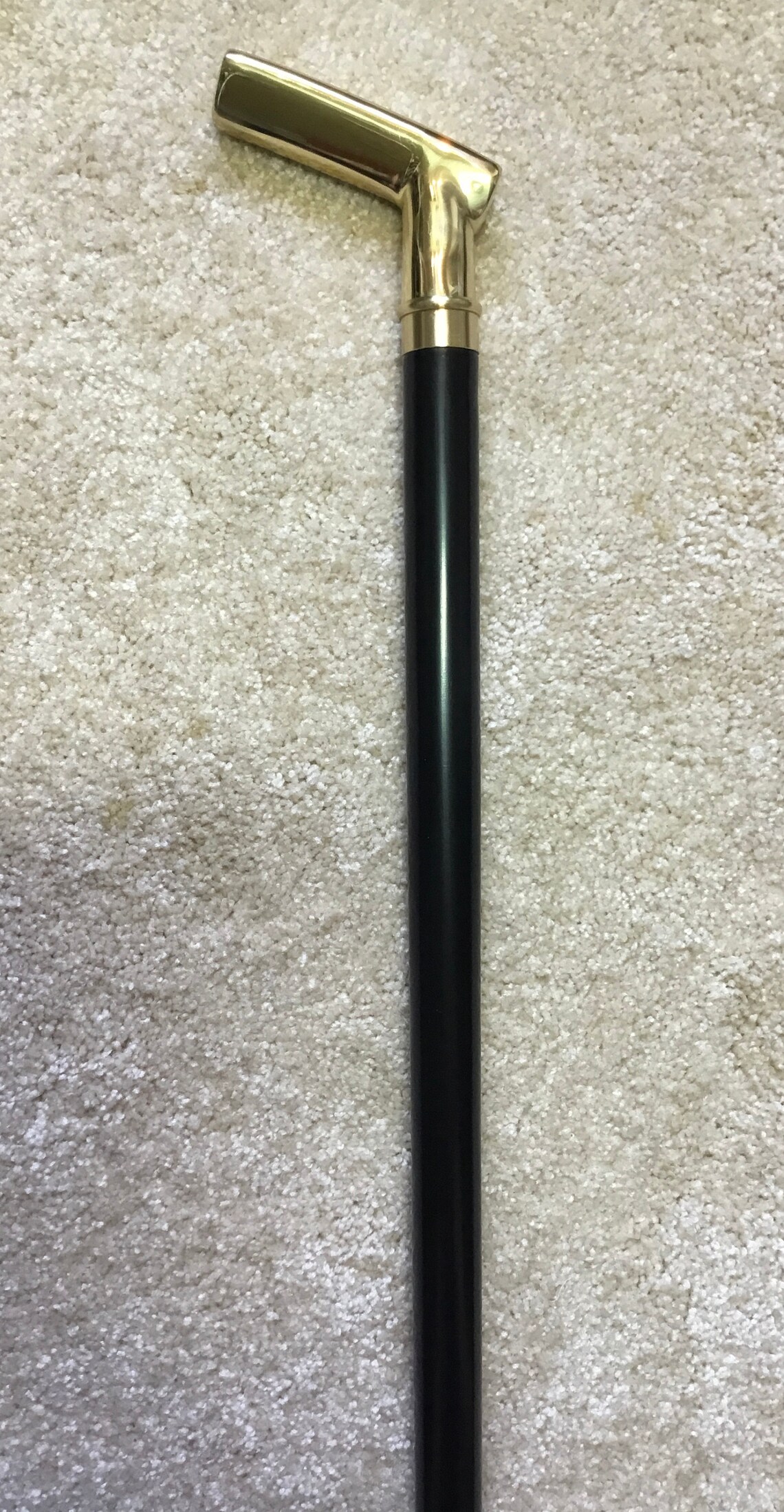 Golf Cane Putter With Solid Brass Handle Etsy