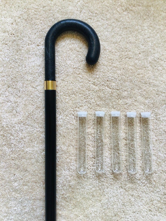 Brandy Bottle Flask Cane W Crook Handle Etsy Canada