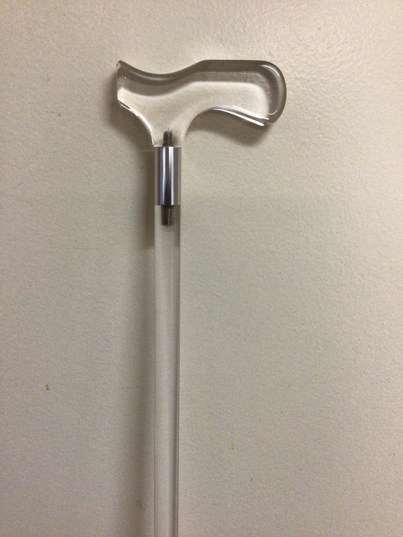 Lucite Cane W Large Derby Handle 