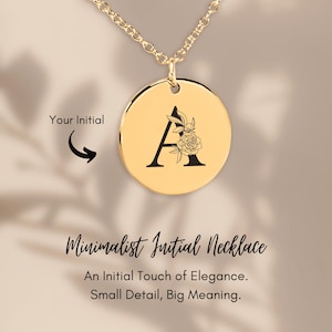 Personalisierte Blumen Anfangskette - Benutzerdefinierter Buchstabe Anhänger, Geburtsblumen Schmuck, Brautjungfer Geschenk, Muttertagsgeschenk