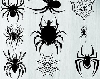 Halloween Svg Bundle, Spider Svg Bundle, Spider Clipart, Halloween Spider Svg, Spider Cut Files For Circut, Spider Silhouette, Spider Vector