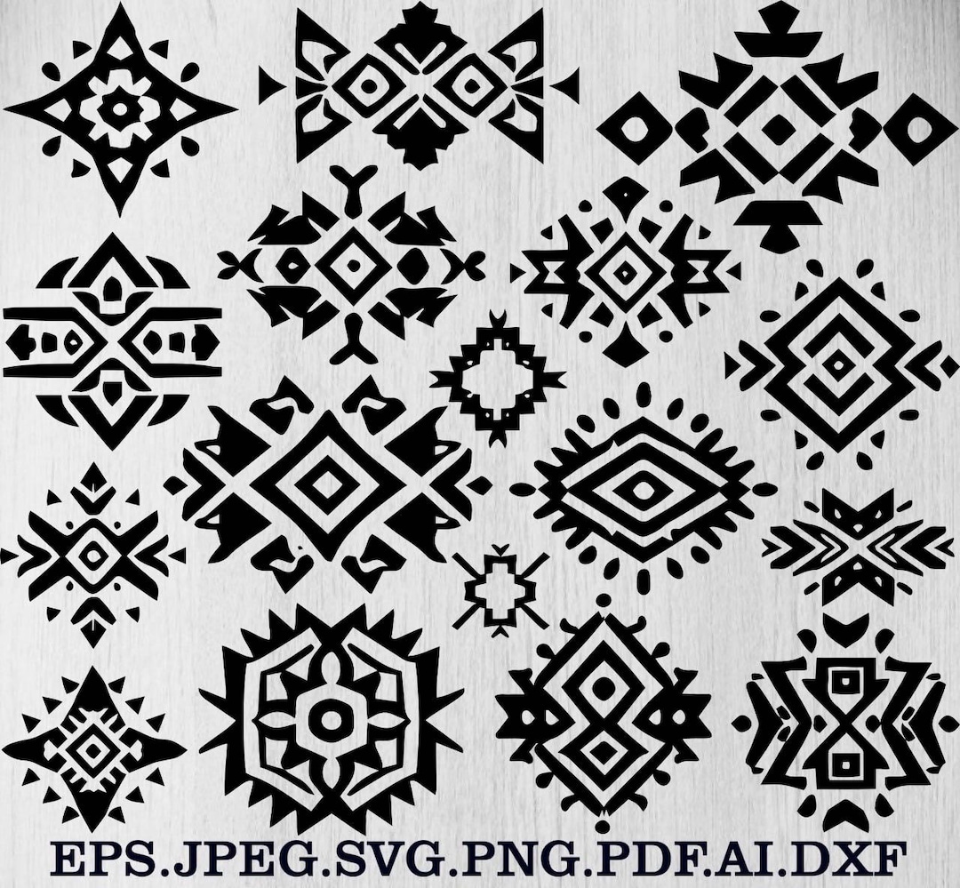 Aztec Svg Bundle, Southwestern Svg, Aztec Pattern Svg Bundle, Western ...