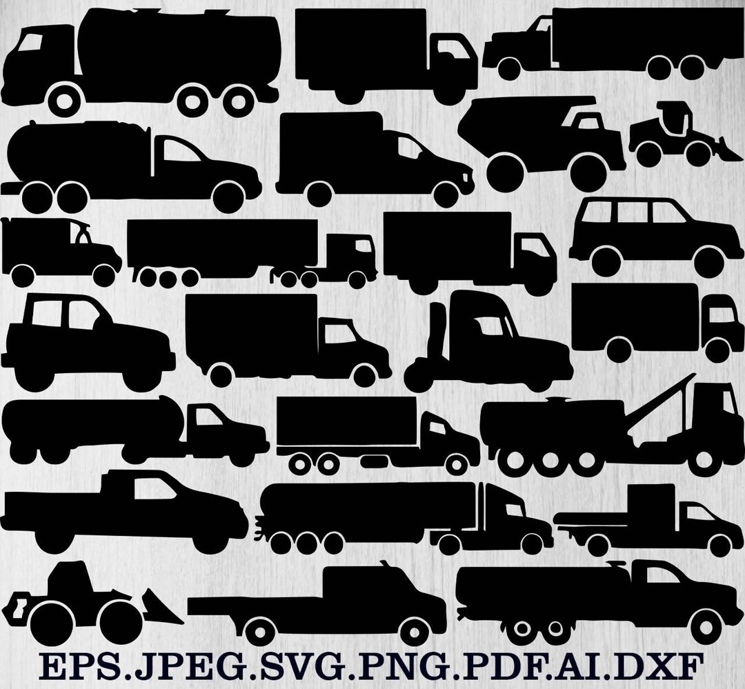 Dig Rig Svg Truck Svg Bundle, Truck Png Bundle, Big Rig Svg, Tractor Svg, Trailer ...