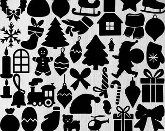 Christmas Svg Bundle, Merry Christmas Svg, Christmas Ornaments Svg, Christmas Tree Svg, Holiday Cut File For Cricut, Christmas Elements Svg