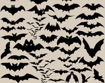 Bat Svg Bundle, Halloween Svg Bundle, Bat Clipart, Bat Cut Files For Circut, Bat Silhouette, Bat Vector Files, Bat Png Bundle, Bat Svg.Png