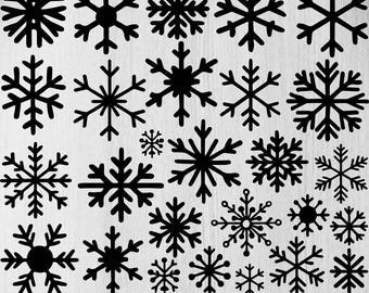 Snowflake Svg Bundle, Snowflake Outline Svg, Snowflake Cut Files For Cricut, Winter Snowflake Svg, Christmas Svg, Winter Svg, Snowflake Png