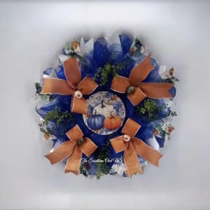 Fall Pumpkin Wreath, Fall front door wreath