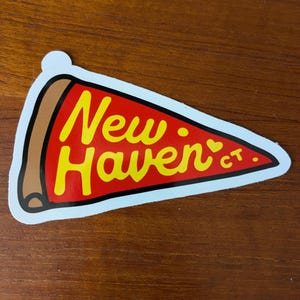 New Haven Pizza Die Cut Vinyl Sticker
