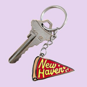 Enamel New Haven Pizza Keychain
