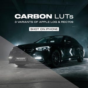 Apple Log & Rec709. 3 Carbon LUTs. iPhone 15 Pro+. Film Simulation. Professional Color Grading Lut filetype: .cube for Apple LOG or Rec709.