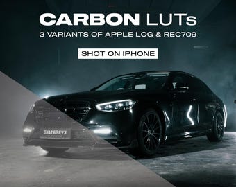 Apple Log & Rec709. 3 Carbon LUTs. iPhone 15 Pro+. Film Simulation. Professional Color Grading Lut filetype: .cube for Apple LOG or Rec709.