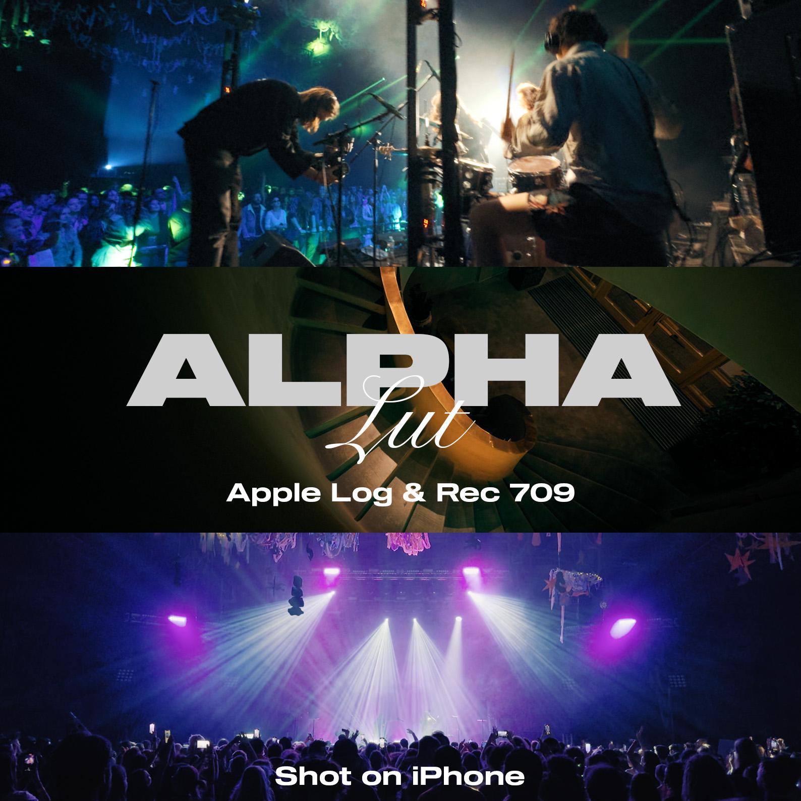 Apple Log & Rec709 Alpha Lut. iPhone 15 Pro+. Film Simulation. Professional Color Grading VideoLut filetype: .cube for Apple LOG or Rec709.