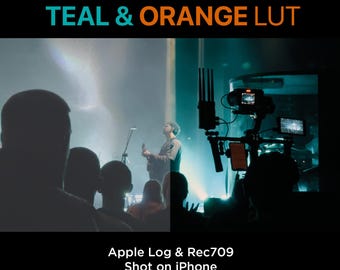 Apple Log & Rec709. Teal Orange Lut. iPhone 15 Pro+. Film Simulation. Color Grading Video Lut filetype: .cube for Apple LOG or Rec709.