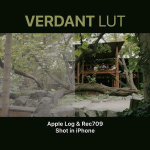 Apple Log & Rec709. Film Simulation. Verdant Lut. iPhone 15 Pro+.  Color Grading VideoLut filetype: .cube for Apple LOG or Rec709
