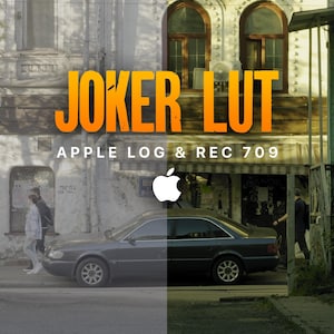 Joker LUT for Apple Log or Rec709. HDR. Film Simulation. Professional Color Grading VideoLut filetype: .cube. For filmmaking.