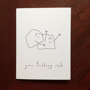 You Fucking Rock Printable Greeting Card image 1