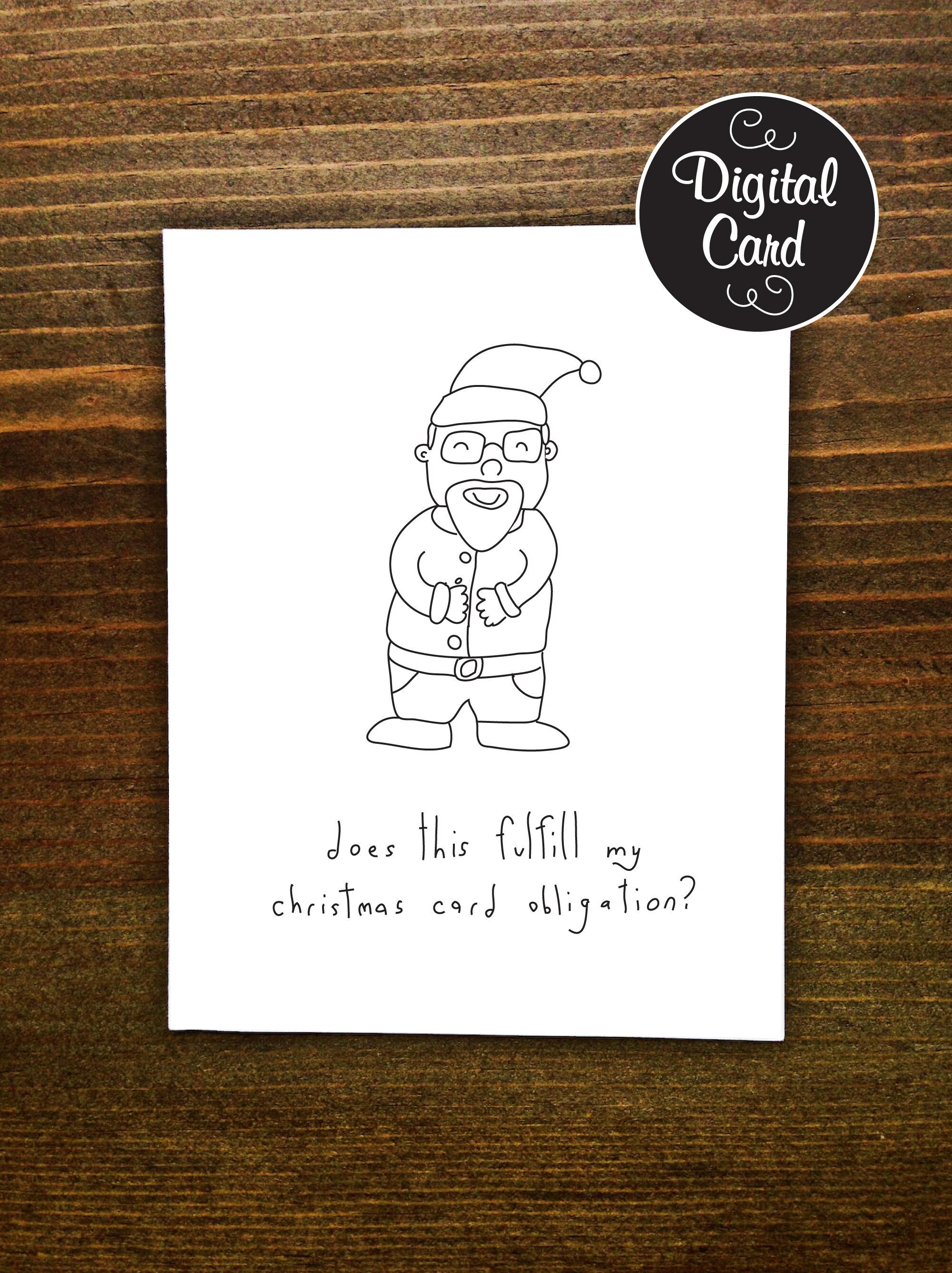Sarcastic Xmas Card - Etsy