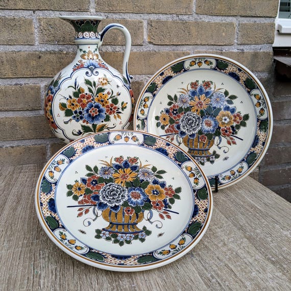 ロイヤルデルフト陶器 壁掛け 絵皿 プレート3枚セット【証明書付き