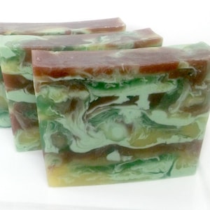 Tobacco and Bay Leaf Soap, Soap for Men,  Shaving Soap, Men&#39;s Soap, Gifts for Him, Gift for Husband, Glycerin Soap, Camouflage Soap