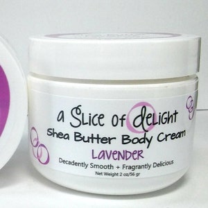 Lavender Shea Butter Body Cream, Lavender Essential Oil , Body Cream, Shea Butter Cream, Moisturizer, Gift for Her image 1