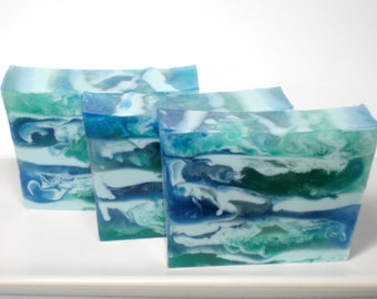 Ocean Mist Soap, Ocean Soap, Glycerin Soap, Shea Butter and Olive Oil Soap, Floral scented, Beach Soap,Nautical Soap, Sea Soap