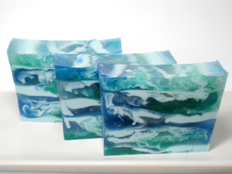 Ocean Mist Soap, Ocean Soap, Glycerin Soap, Shea Butter and Olive Oil Soap, Floral scented, Beach Soap,Nautical Soap, Sea Soap image 1