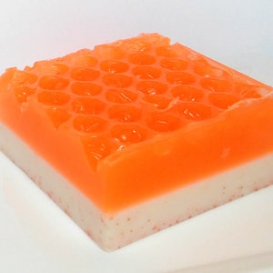 Orange Soap, Coconut Soap, Citrus Soap, Fruit Soap, Glycerin Soap, Exfoliating Soap, Summer Soap, Tropical Soap, Artisan Soap image 1