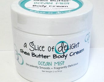 Ocean Mist Shea Butter Body Cream, Body Cream, Shea Butter Cream, Moisturizer, Gift for Her. Body Lotion, Body Cream,