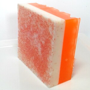 Orange Soap, Coconut Soap, Citrus Soap, Fruit Soap, Glycerin Soap, Exfoliating Soap, Summer Soap, Tropical Soap, Artisan Soap image 2