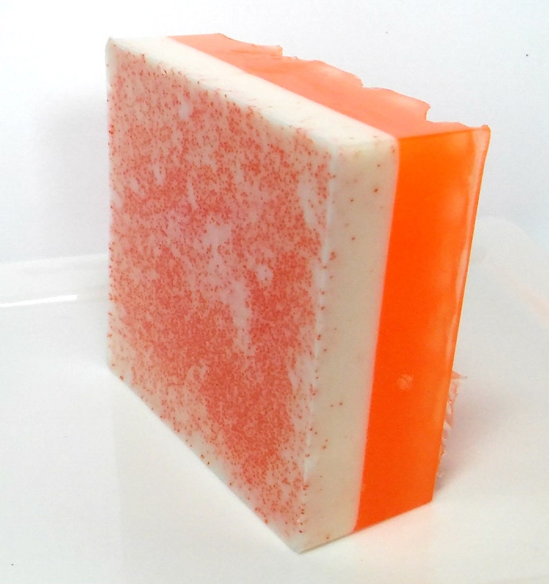 Orange Soap, Coconut Soap, Citrus Soap, Fruit Soap, Glycerin Soap, Exfoliating Soap, Summer Soap, Tropical Soap, Artisan Soap image 2