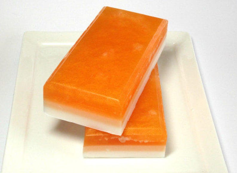 Apricot Freesia Soap, Salt Bar Soap, Exfoliating Soap, Fruit Soap, Floral Soap, Glycerin Soap, Easter soap, Mothers Day soap, Apricot Soap image 2