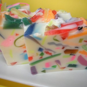 Confetti Soap, Cotton Candy Soap,  Soap for Kids, Glycerin Soap, Candy soap, Dessert soap, Childrens Soap, Lemon Drop Soap, Fun-fetti soap