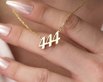 Angel Number Necklace, Lucky Number 111 222 333 444 555, Personalized Jewelry, Lucky Number Necklace, Number Jewelry, Christmas Gift For Her