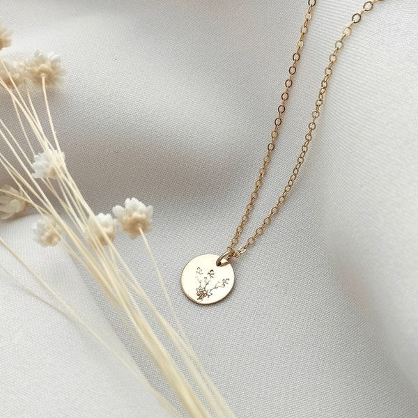 July Birth Flower necklace - delphinium - birthday jewellery