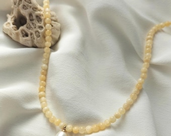 Yellow Beaded necklace
