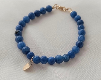 Blue Jade Beaded bracelet