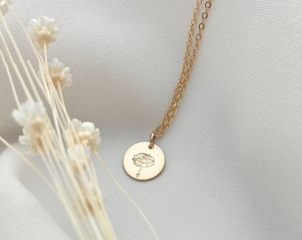 January Birth Flower necklace - Carnation - birthday jewellery