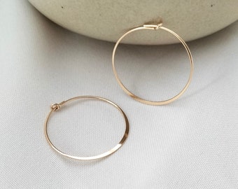 Hammered Gold Hoop earrings