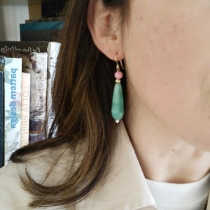 Long Chalcedony earrings image 2